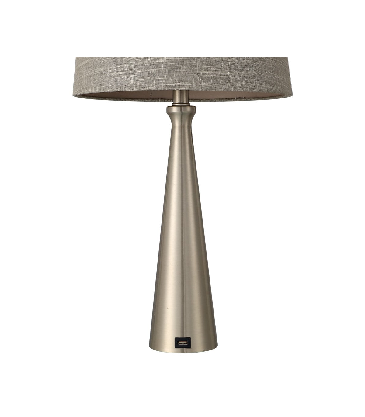 Lámpara de Mesa Pearl 1xE27 Níquel USB