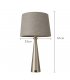 Lámpara de Mesa Pearl 1xE27 Níquel USB