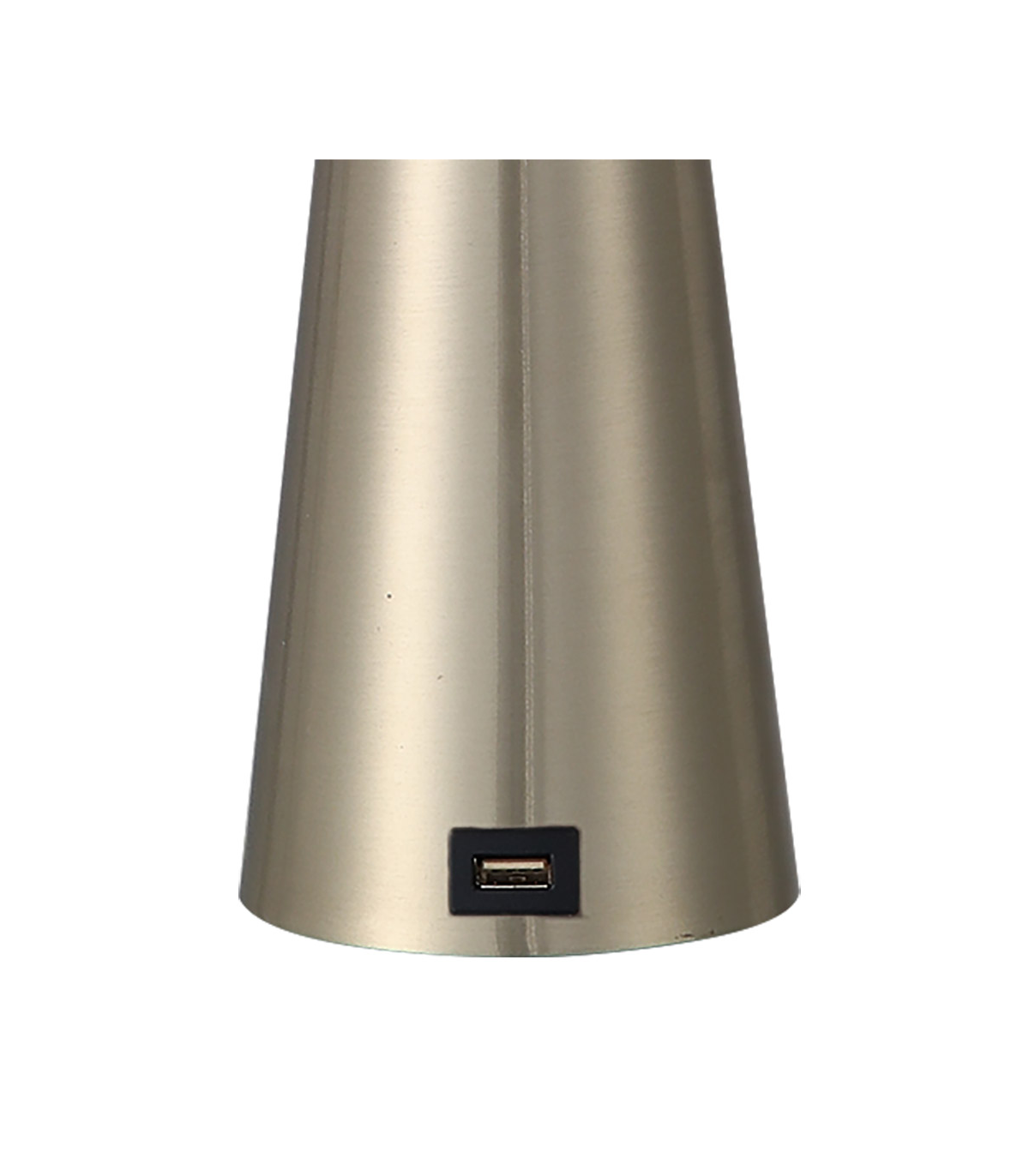 Lámpara de Mesa Pearl 1xE27 Níquel USB