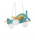 Lámpara Colgante Infantil Avión 3xE14 Azul