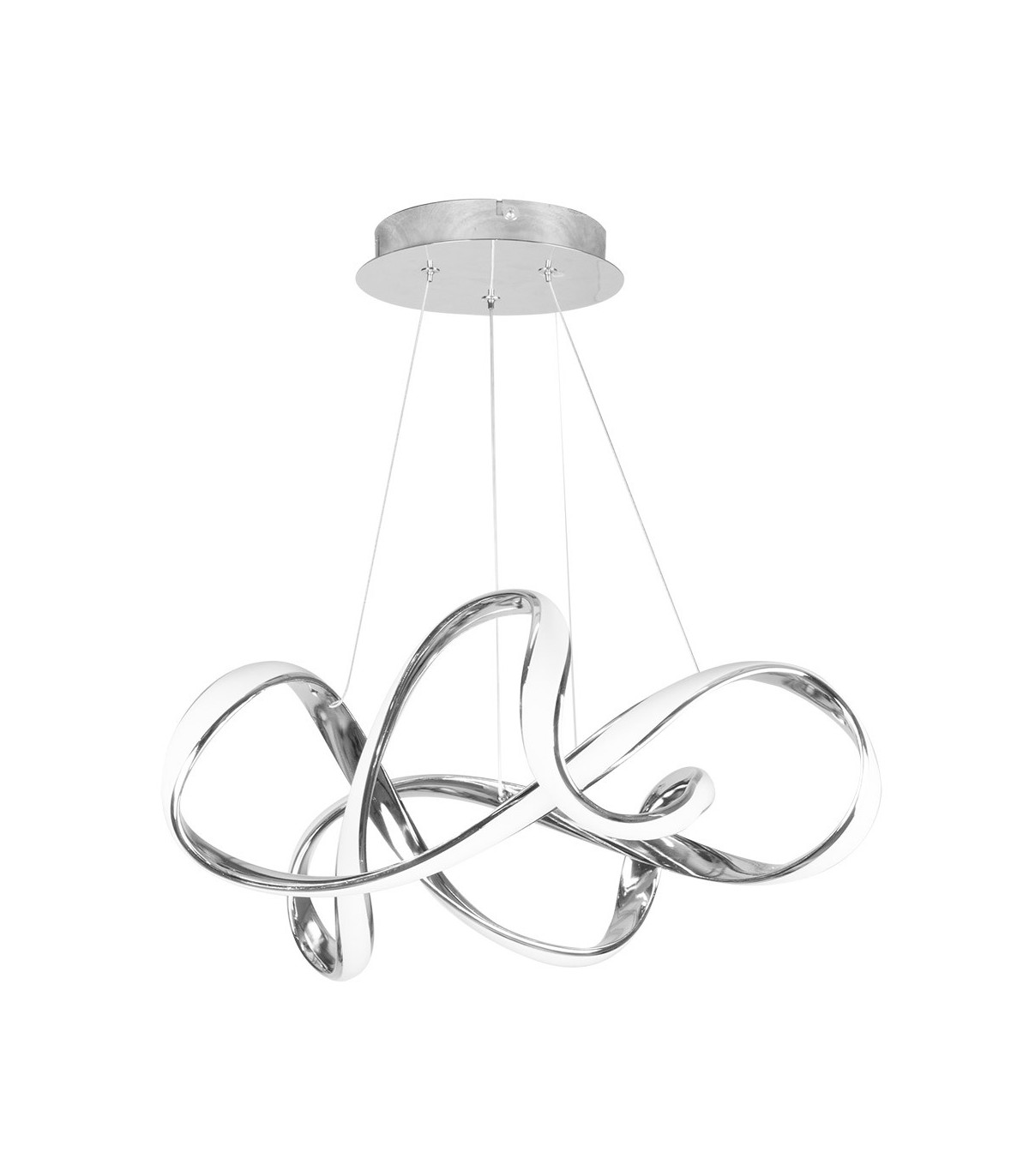 Lámpara Colgante Led Nudo 45W 6560Lm 3600K Cromo Regulable