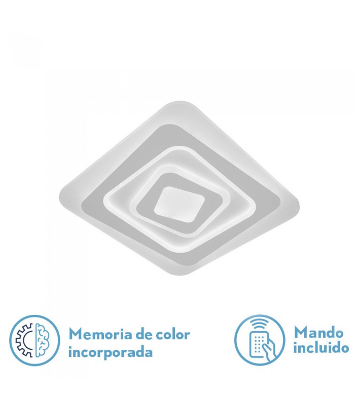 Plafón Cuadrado Vegas 116W 8700Lm CCT Regulable Remoto