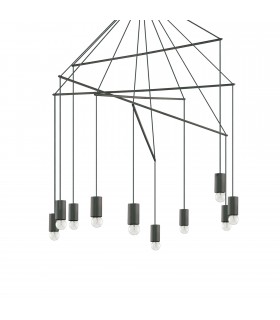 Lámpara Colgante Pop 10xE27 Negro