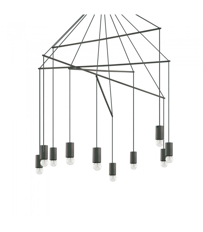 Lámpara Colgante Pop 10xE27 Negro