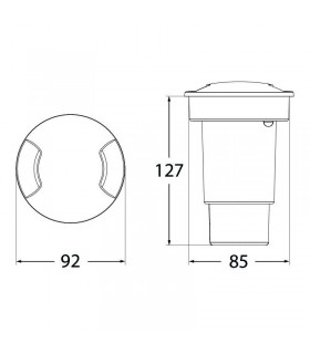 Baliza Empotrable Fumagalli Ceci 90 GU10 3.5W