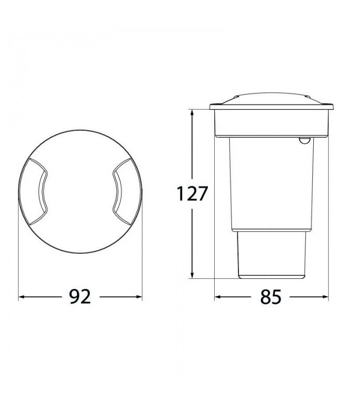 Baliza Empotrable Fumagalli Ceci 90 GU10 3.5W