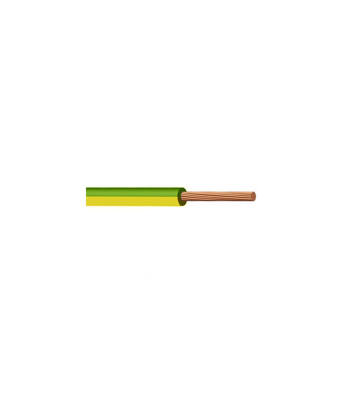 Cable Eléctrico Amarillo / Verde 1x10mm² H07Z1-K Libre de halógenos (metro)