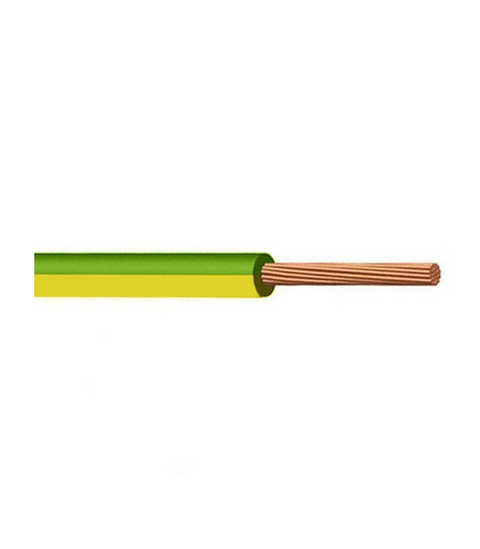 Cable Eléctrico Amarillo / Verde 1x4mm² H07Z1-K Libre de halógenos (metro)