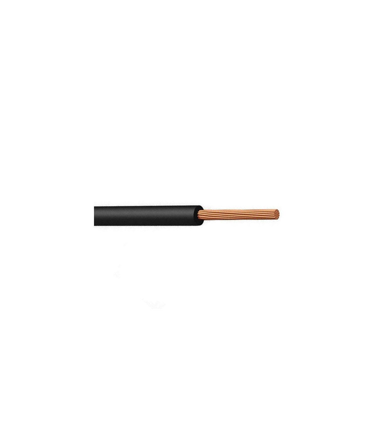 Cable Eléctrico Negro 1x6mm² H07Z1-K Libre de halógenos (metro)