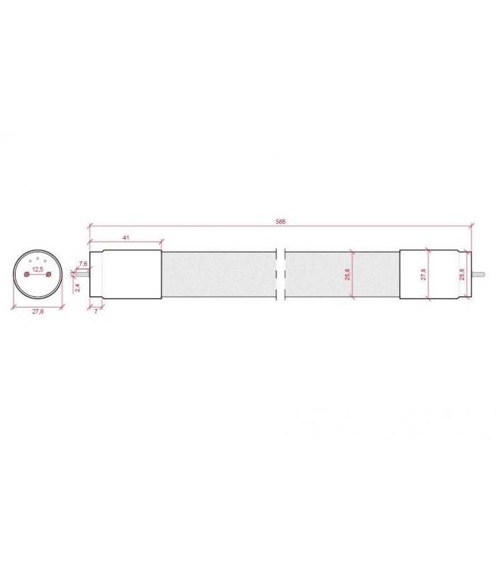 Tubo LED 10W 1.000Lm 240° IP20 G13