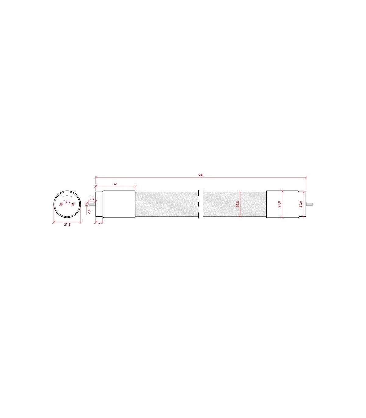 Tubo LED 10W 1.000Lm 240° IP20 G13