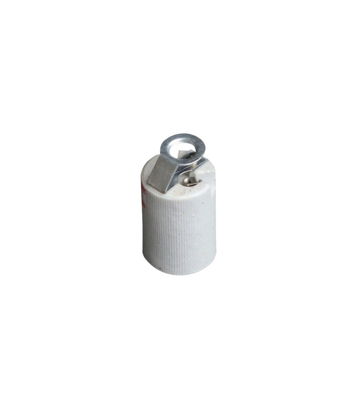 Portalámparas E14 cerámico 2A Blanco