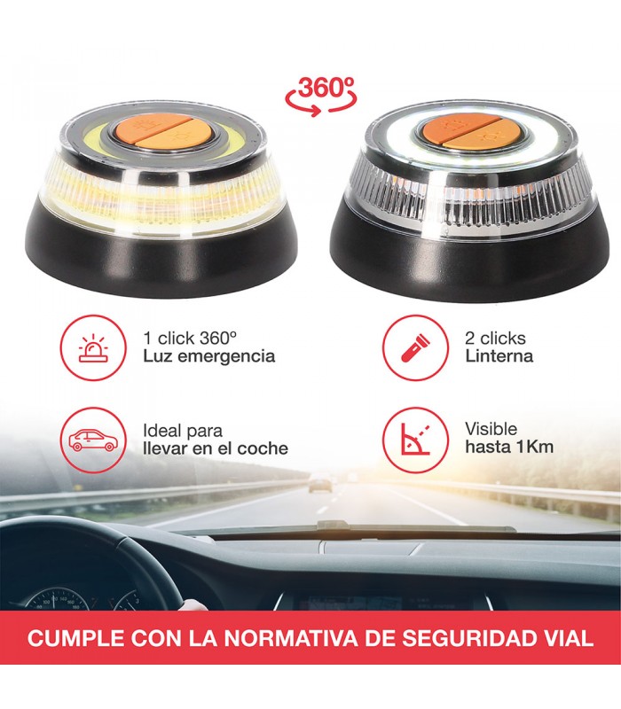Baliza Señalización de Emergencia con Imán V16
