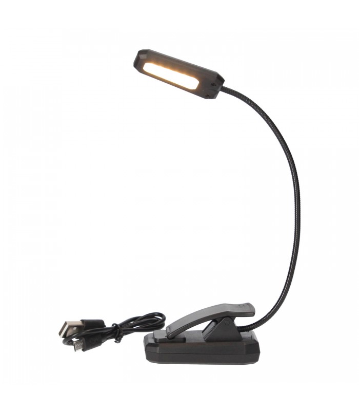 Linterna Lectura Led Ajustable con Pinza 1W 60Lm 3000K