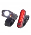 Luces de Bicicleta LED Delantera y Trasera 5W Recargable USB