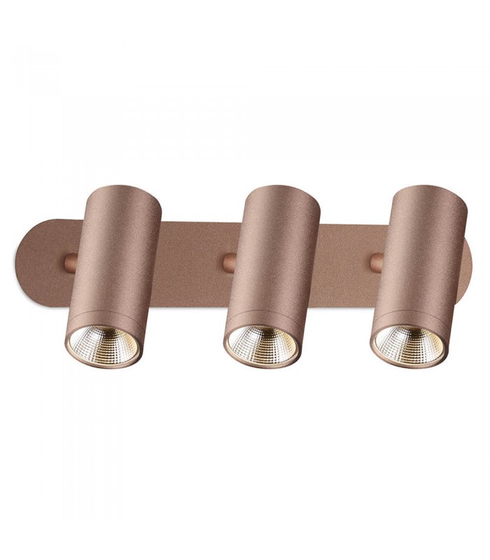 Foco Led Lineal 3xGU10 Cobre