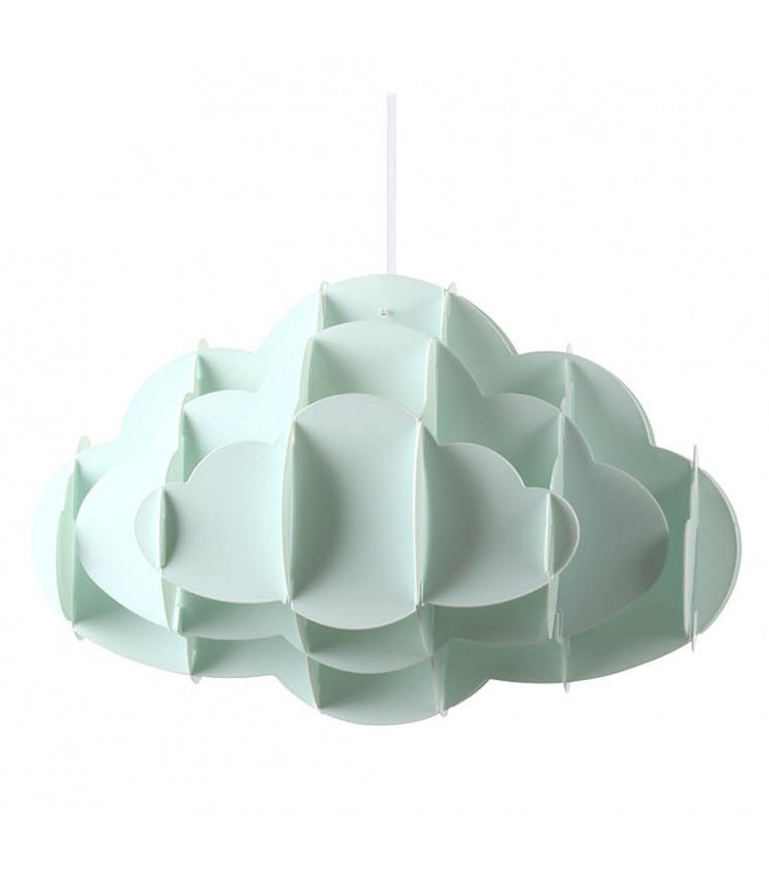 Lámpara Colgante Infantil Nube 1xE27 Verde Mint