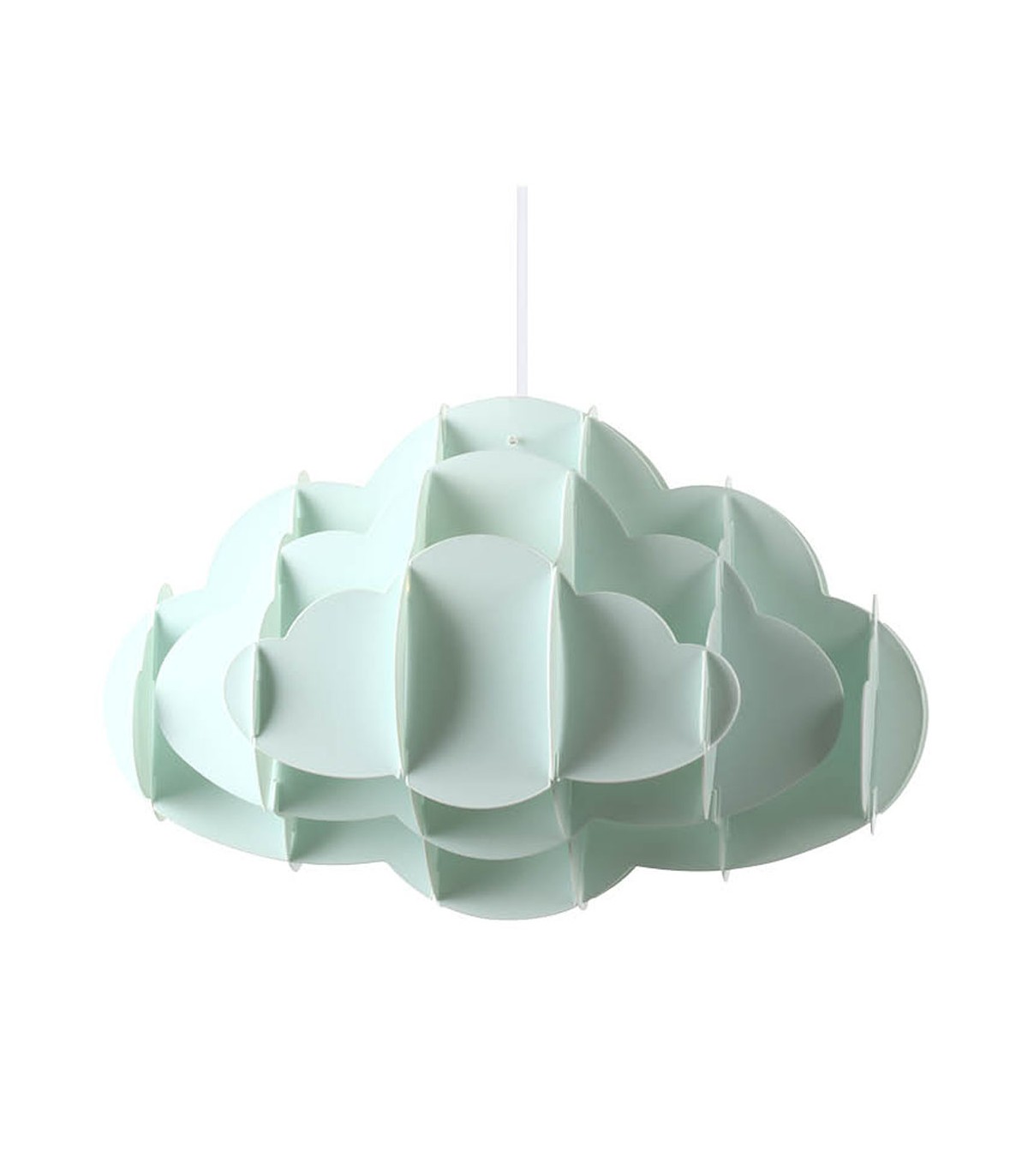 Lámpara Colgante Infantil Nube 1xE27 Verde Mint
