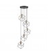Lámpara Colgante Ice 60W 5xE27 Negro / Oro