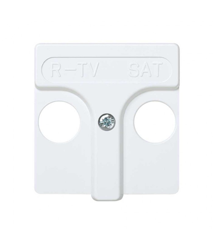 Tapa Tomas R-TV + SAT 1 Elemento Blanco Simon 27
