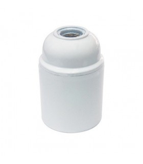 Portalámparas E27 Baquelita liso 4A 250V Blanco
