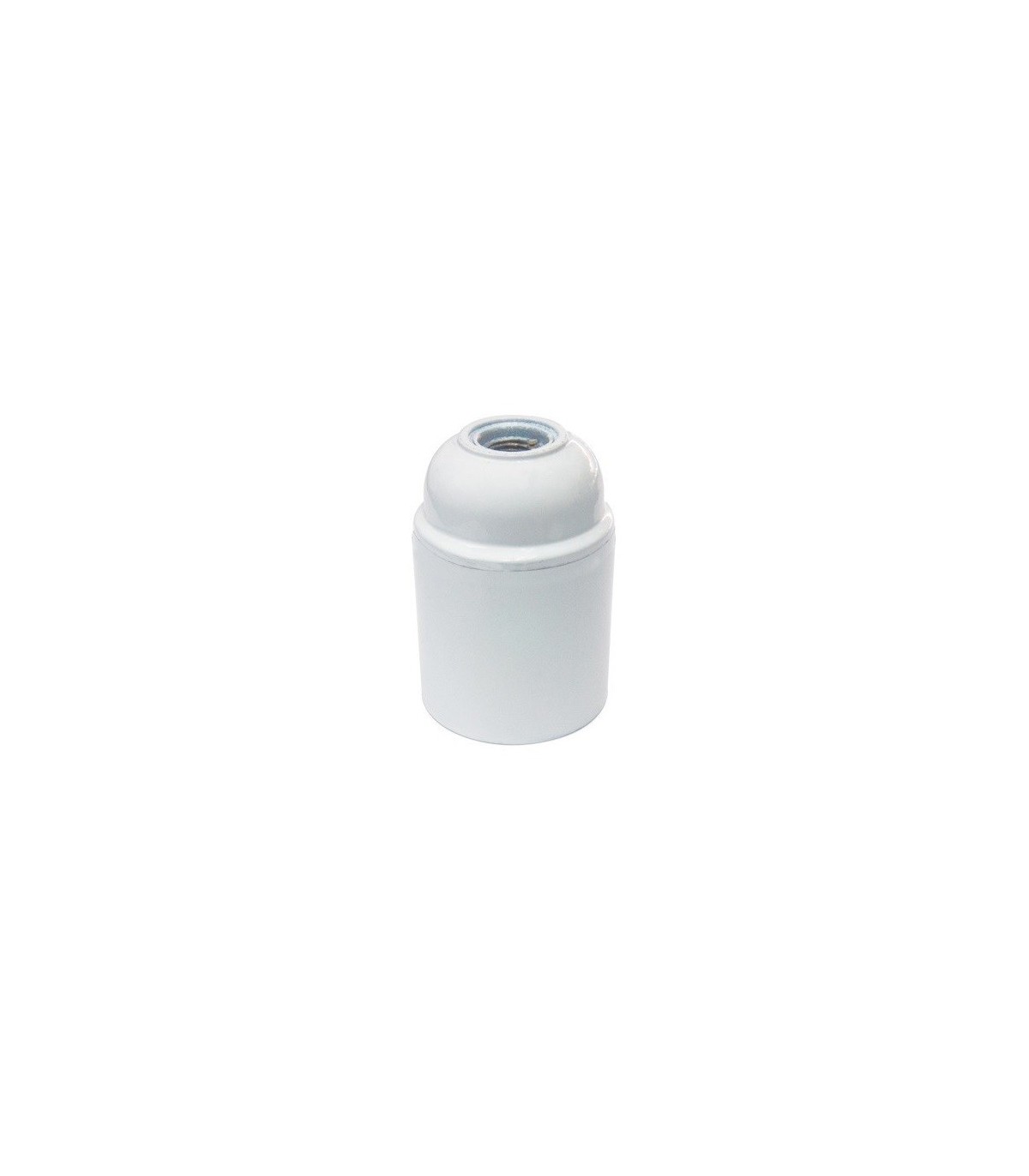 Portalámparas E27 Baquelita liso 4A 250V Blanco