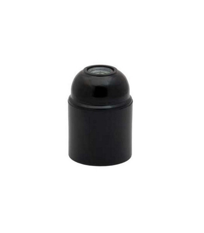 Portalámparas E27 Baquelita liso 4A 250V Negro