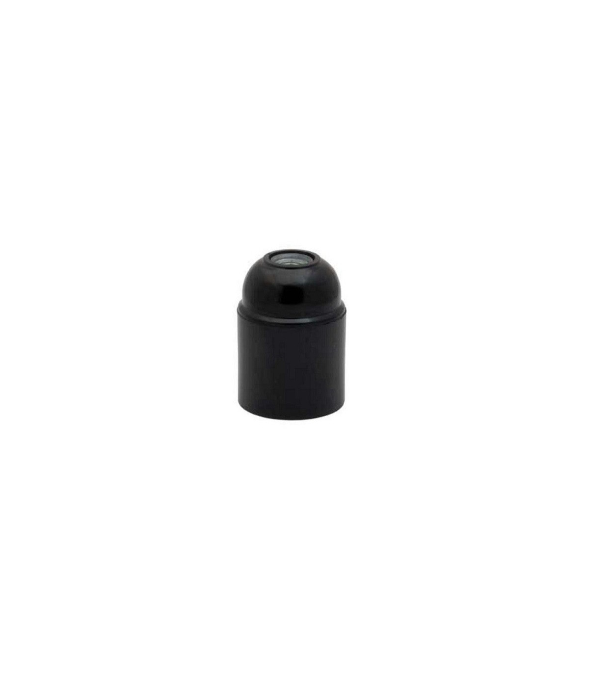 Portalámparas E27 Baquelita liso 4A 250V Negro