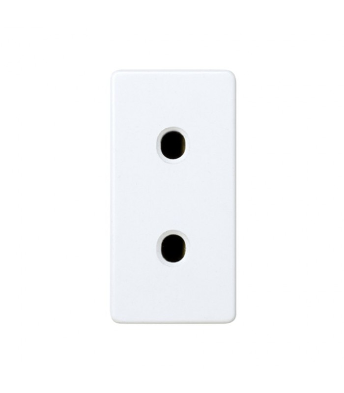 Base Enchufe Bipolar Estrecha 16A 250V Blanco Simon 27