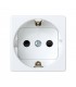 Base Enchufe Bipolar Schuko 16A 250V Embornamiento Rápido Blanco Simon 27