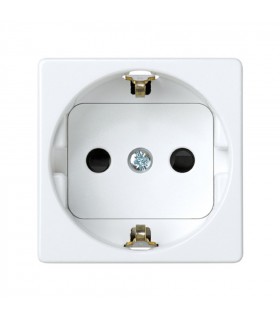 Base Enchufe Bipolar Schuko 16A 250V Embornamiento Rápido Blanco Simon 27