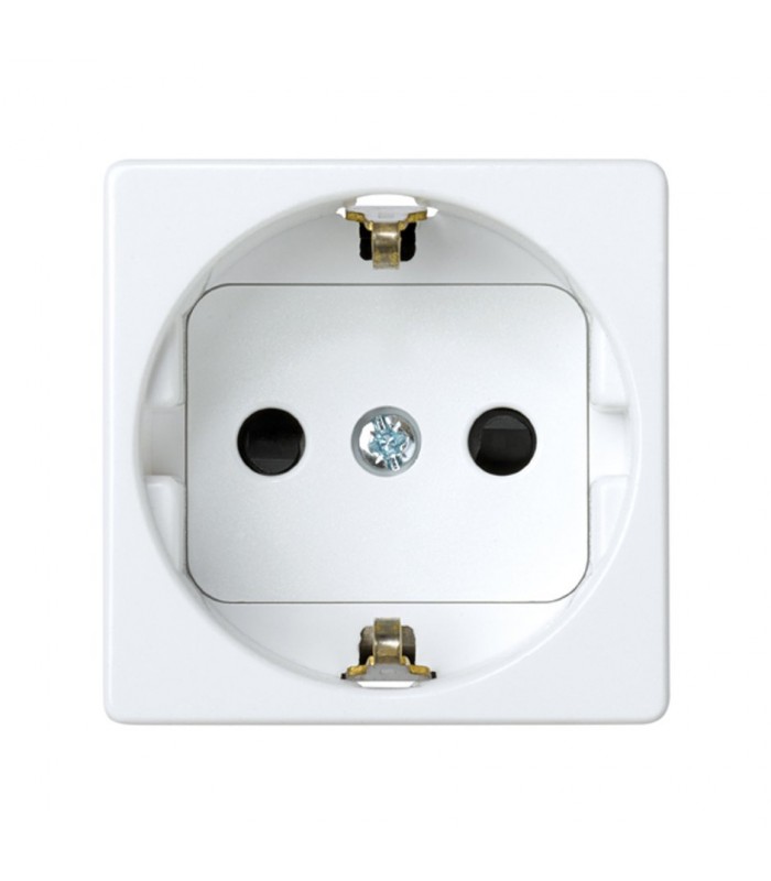 Base Enchufe Bipolar Schuko 16A 250V Embornamiento Rápido Blanco Simon 27