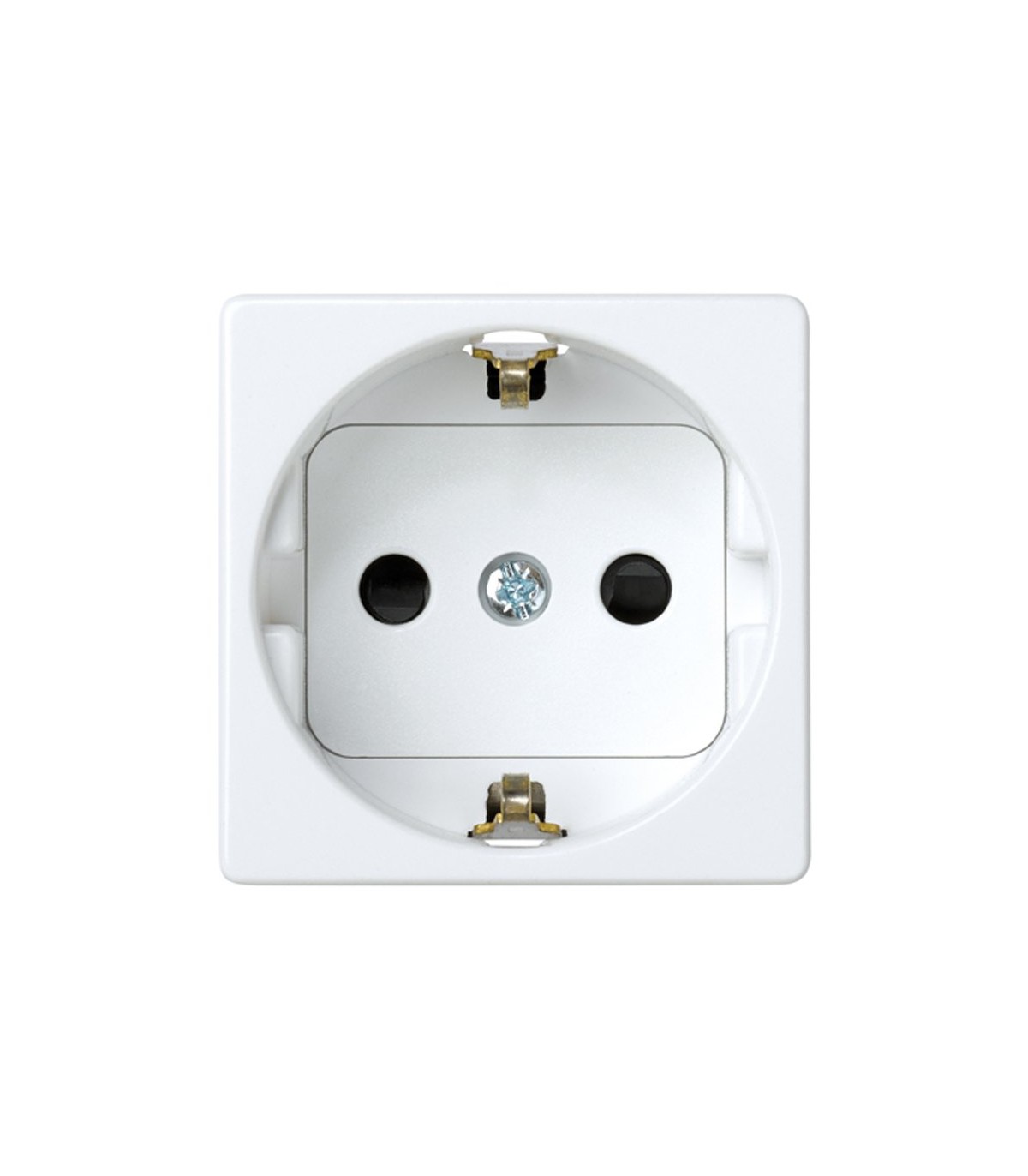 Base Enchufe Bipolar Schuko 16A 250V Embornamiento Rápido Blanco Simon 27