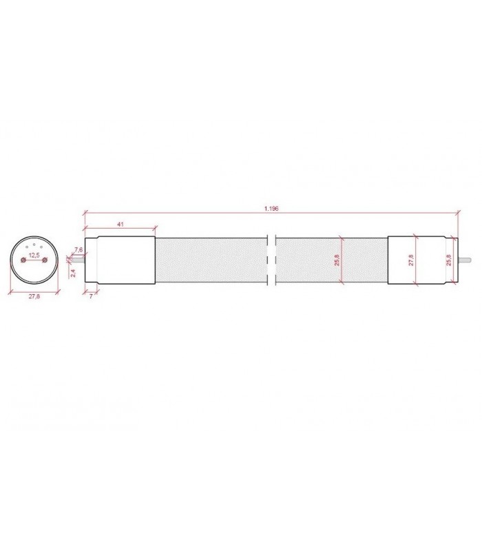 Tubo LED 18W 1.800Lm 240° IP20 G13