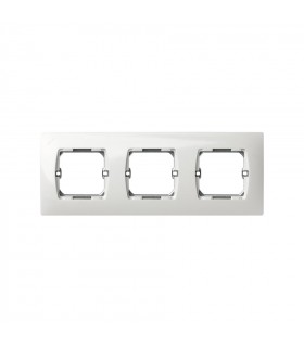 Marco 3 Elementos Sin Garras Con Bastidor Blanco Simon 27