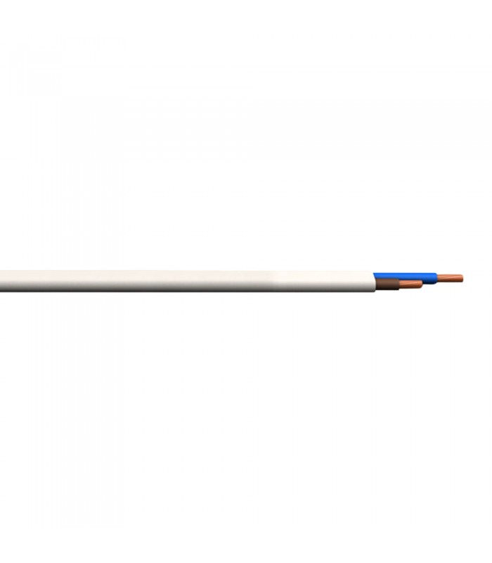 Manguera H05VVH2-F 2x1mm² Blanco (Metro)