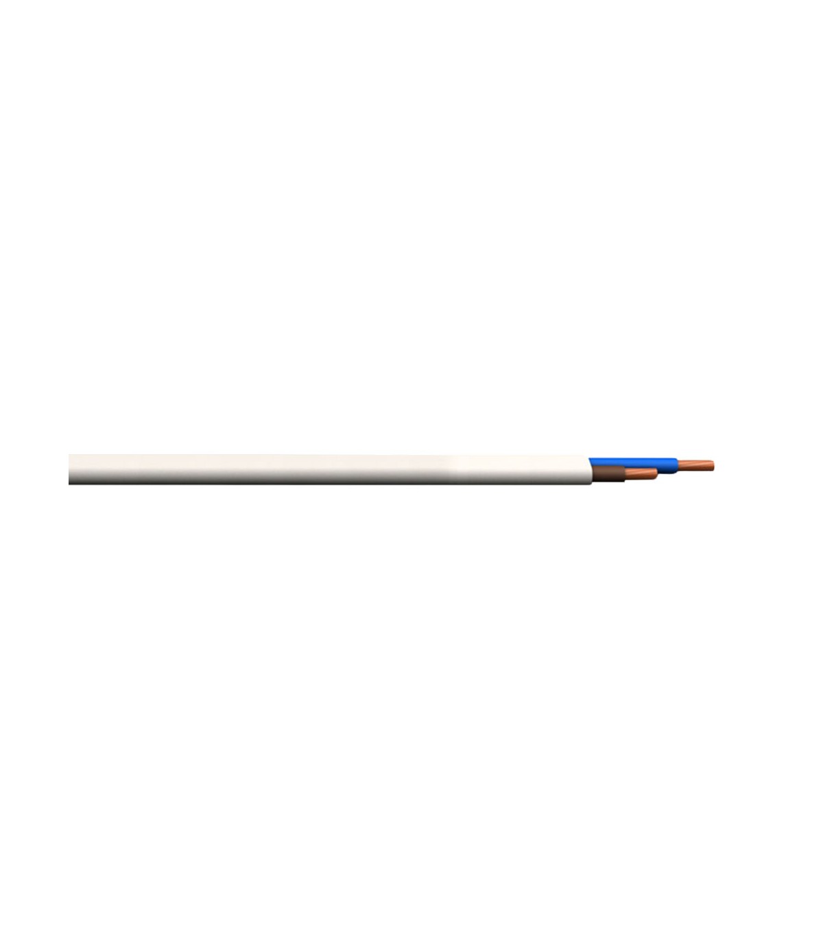 Manguera H05VVH2-F 2x1mm² Blanco (Metro)