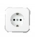 Base Enchufe Schuko 16A 250V Dispositivo Seguridad Blanco Simon 31
