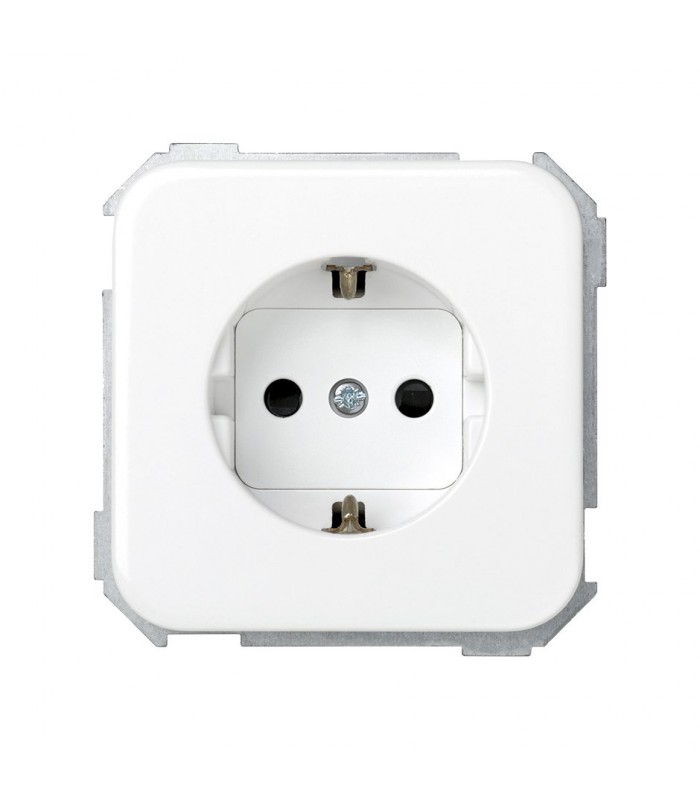 Base Enchufe Schuko 16A 250V Dispositivo Seguridad Blanco Simon 31
