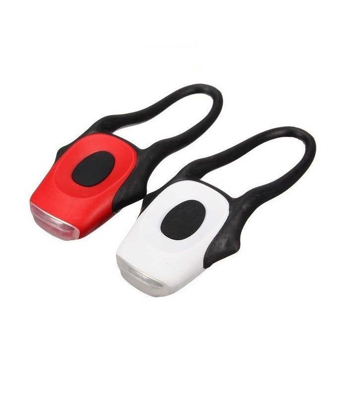 Linterna bicicleta 2 LED delantera blanca.