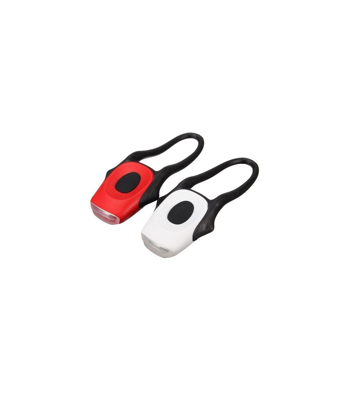 Linterna bicicleta 2 LED delantera blanca.