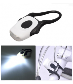 Linterna bicicleta 2 LED delantera blanca.