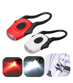 Linterna bicicleta 2 LED delantera blanca.