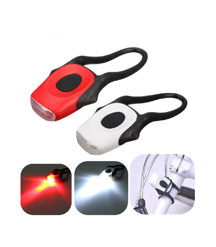 Linterna bicicleta 2 LED delantera blanca.