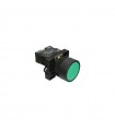 Pulsador Retorno Verde 22mm Plástico 1NO