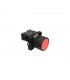 Pulsador Retorno Rojo 22mm Plástico 1NO