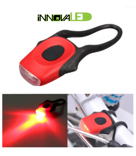 Linterna bicicleta 2 LED trasera roja.