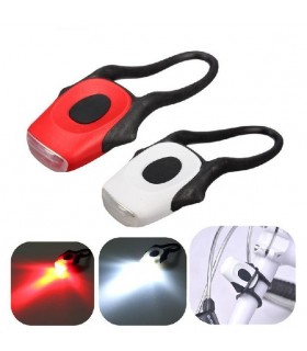 Linterna bicicleta 2 LED trasera roja.