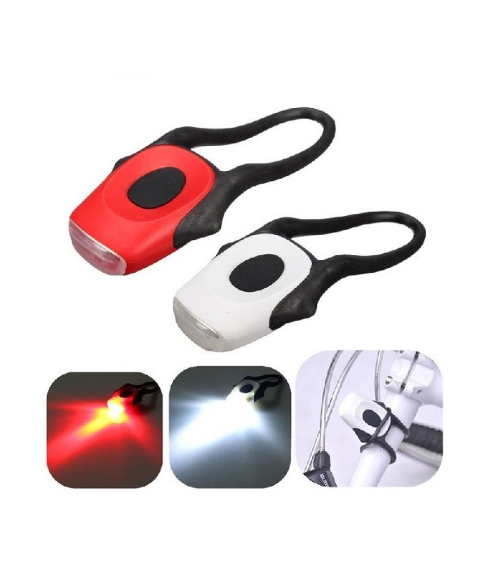 Linterna bicicleta 2 LED trasera roja.