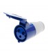 Base Aérea Hembra 3SP1 2P+T IP44 16A / 32A 220-240V